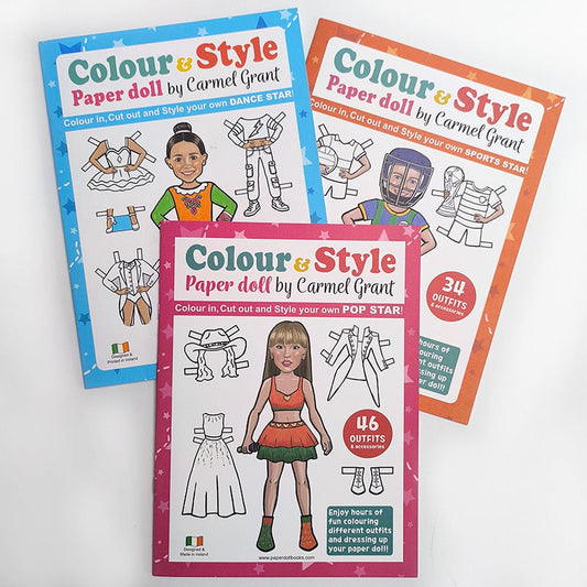 Paper Doll Cut Out Books Bundle packs now available for girls and boys.