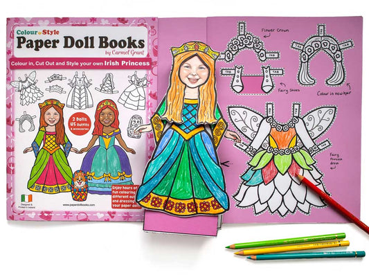 New Irish Princess Paper Doll Book, Two Dolls, 45 Outfits and Lots of Dress-Up Fun!