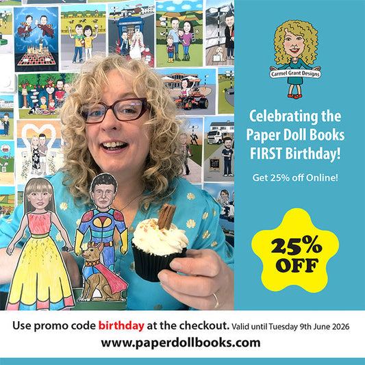 Celebrating the Paper Doll Books First Birthday with 25% Off!